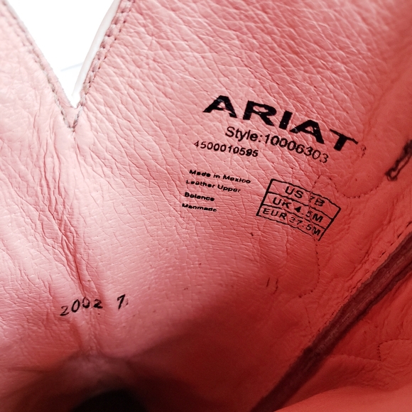 🌸AvaiLable🌸inQuire pLease🌸Vtg Pink ARIAT Crossfire Caliente Cowgirl Boots - Picture 13 of 16